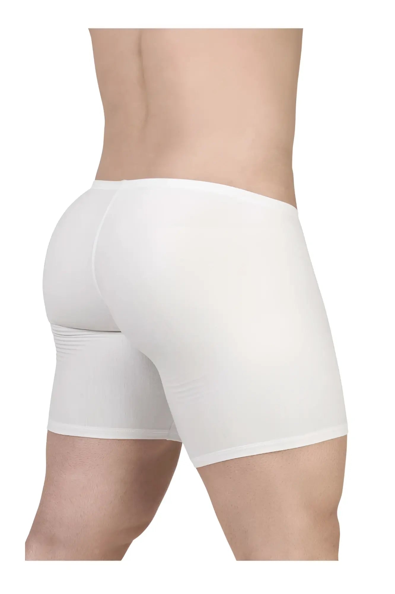 White ergo wear ew1737 feel gr8 cotton boxer briefs with smooth seamless fabric and form-fitting design