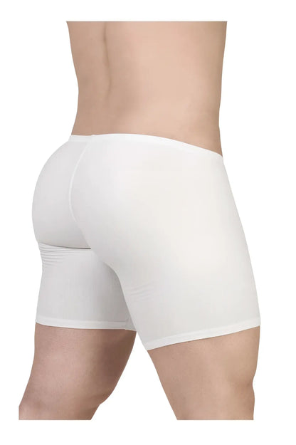 White ergo wear ew1737 feel gr8 cotton boxer briefs with smooth seamless fabric and form-fitting design