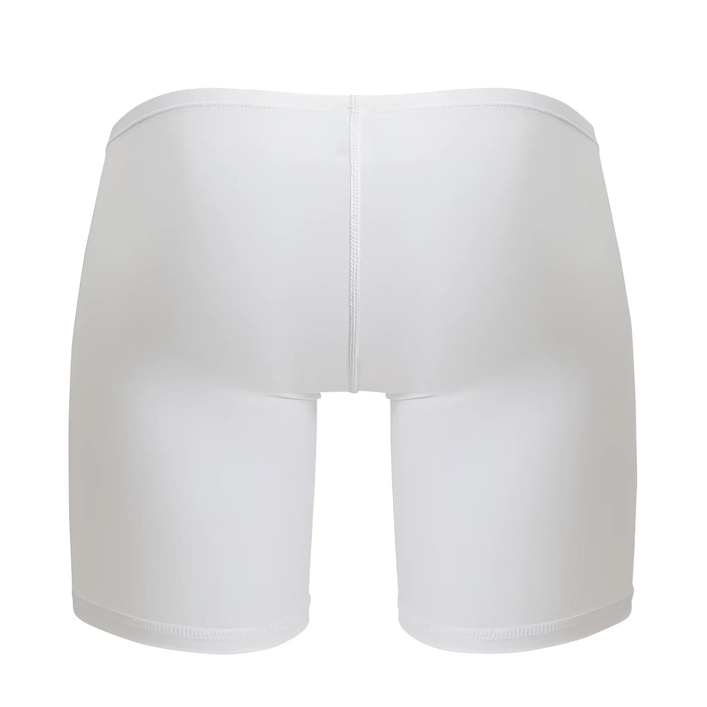 White ergoWear ew1737 feel gr8 cotton boxer briefs back view with seamless smooth fabric and central seam