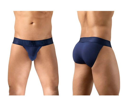 Navy blue ErgoWear EW1739 MAX BOLD bikini briefs with smooth, form-fitting fabric and contoured design