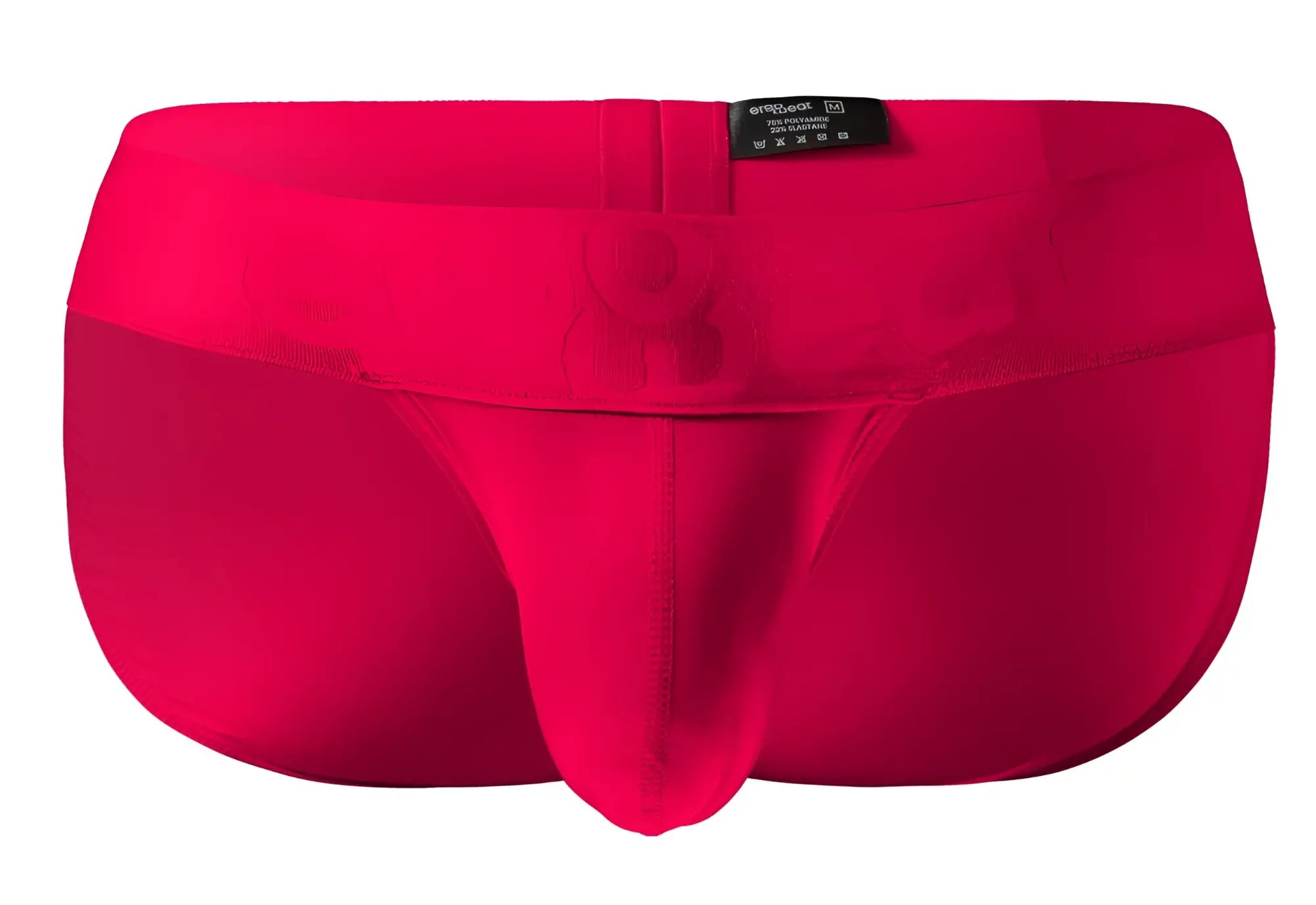 Bright red seamless men’s briefs with central pouch and elastic waistband ergoWear ew1743 max bold bikini