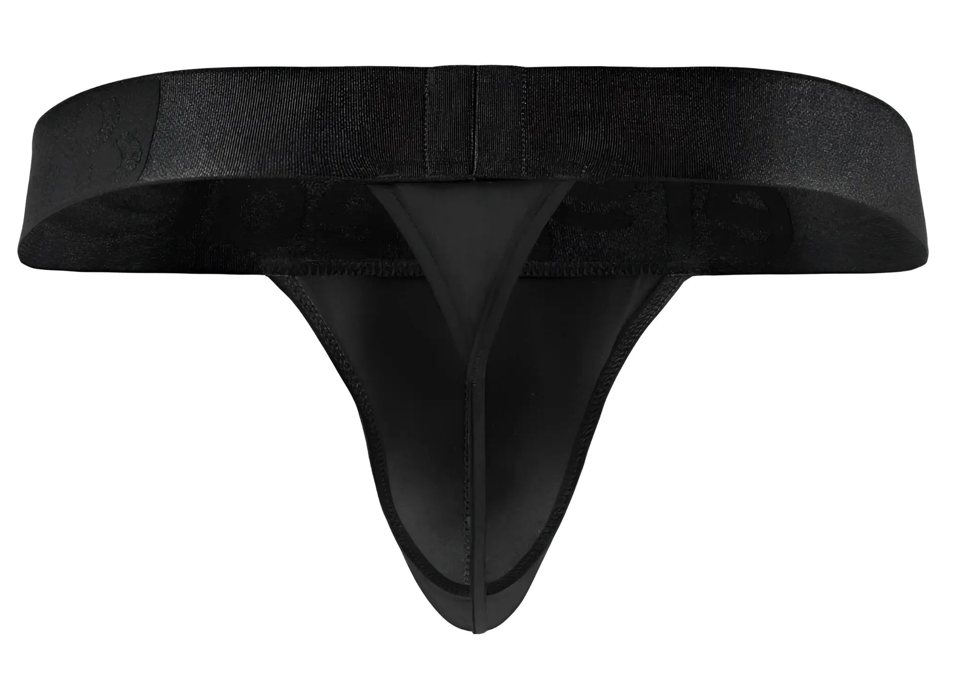 Black ErgoWear EW1746 MAX BOLD G-string made of smooth stretchy fabric with subtle textured waistband pattern