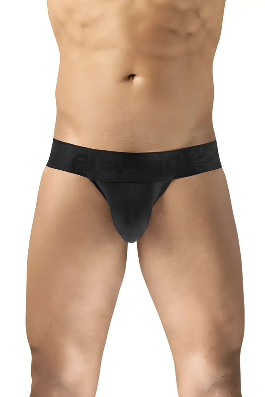 Ergowear ew1747 max bold bikini jockstrap for men in black with smooth fit and elastic waistband with subtle branding