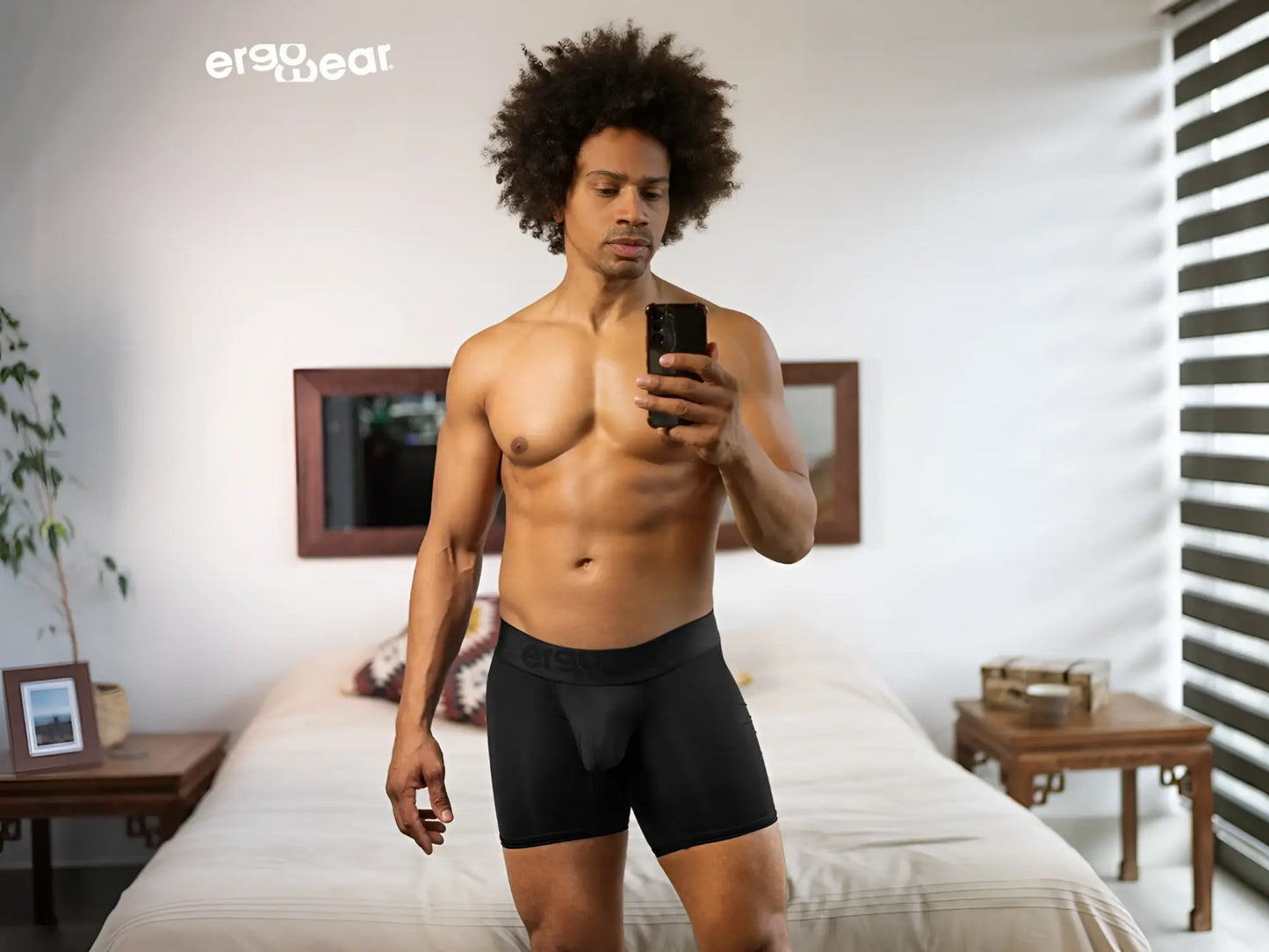 Black ergonomic boxer briefs from ergowear ew1749 max bold offering supportive fit and breathable fabric