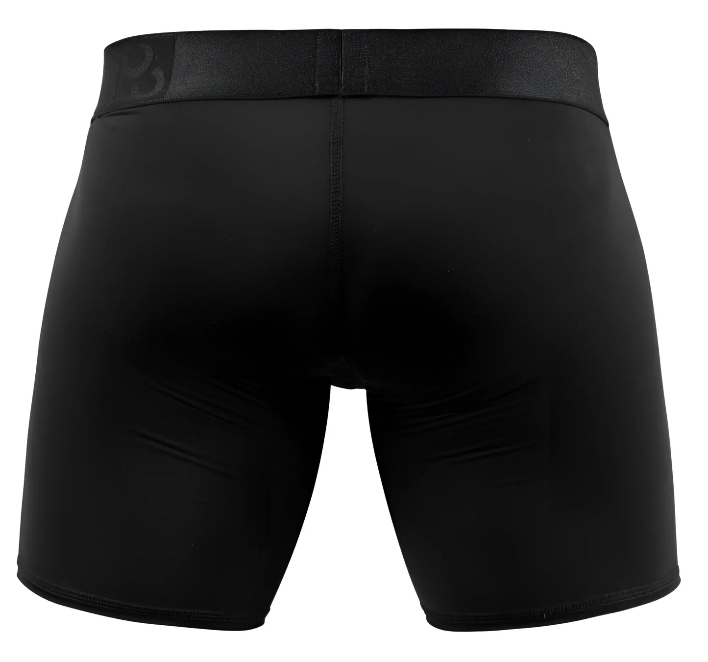 Ergo wear ew1749 max bold black compression boxer briefs with textured waistband featuring brand logo
