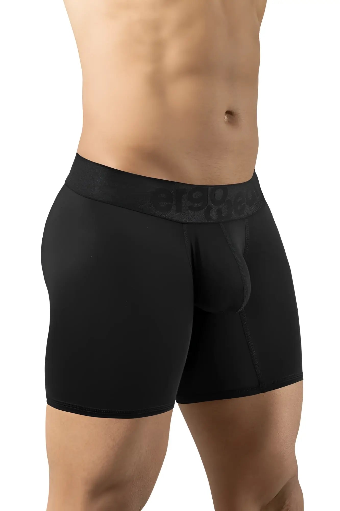 Ergowear ew1749 max bold black boxer briefs with textured waistband featuring the etsy logo in dark gray