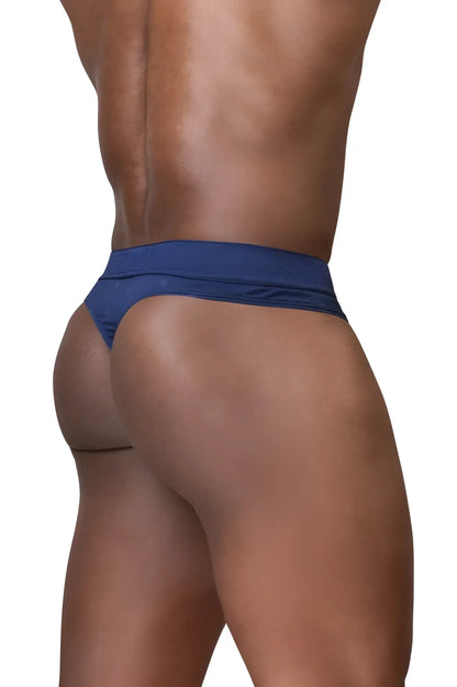 ErgoWear ew1750 feel se thong in navy blue cotton with a snug contoured fit