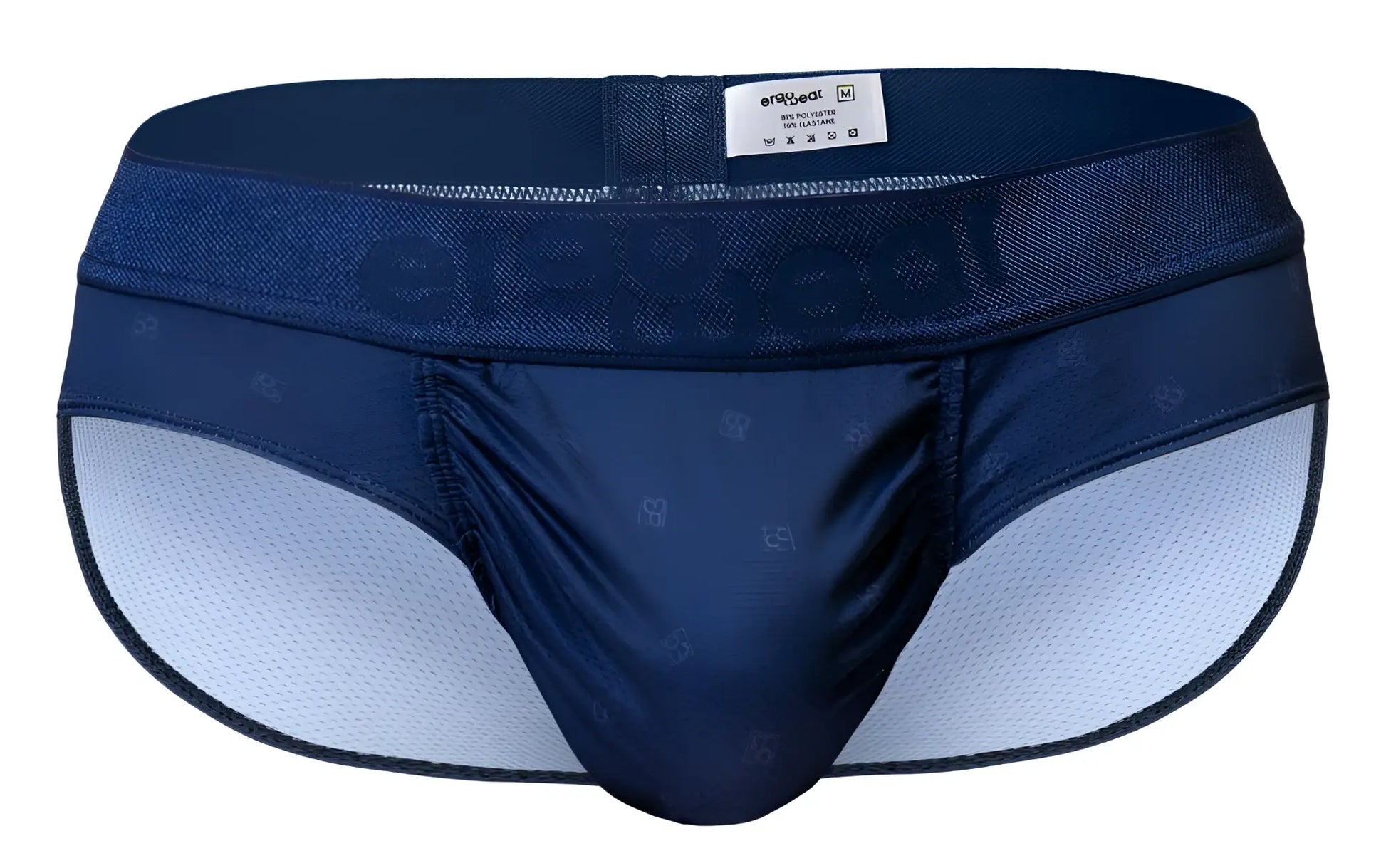 ErgoWear EW1751 feel SE navy blue men’s briefs with subtle pattern and breathable mesh lining for comfort