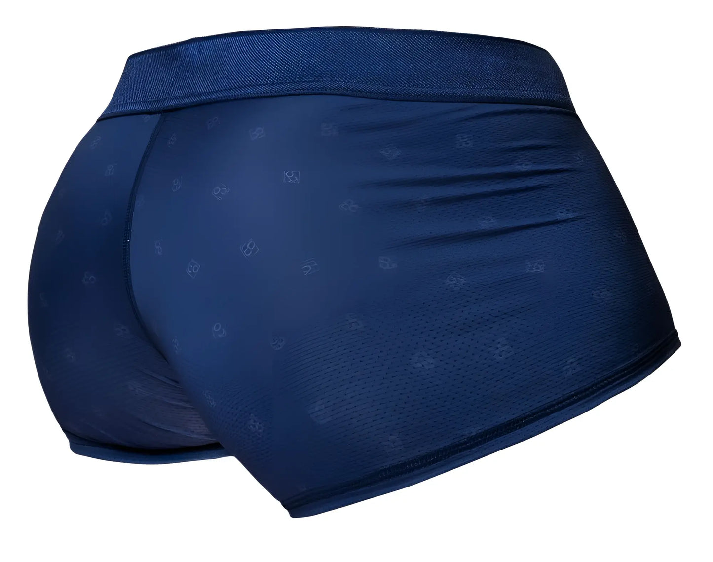Dark blue ergo wear ew1752 feel se trunks with subtle repeating logo pattern for athletic use