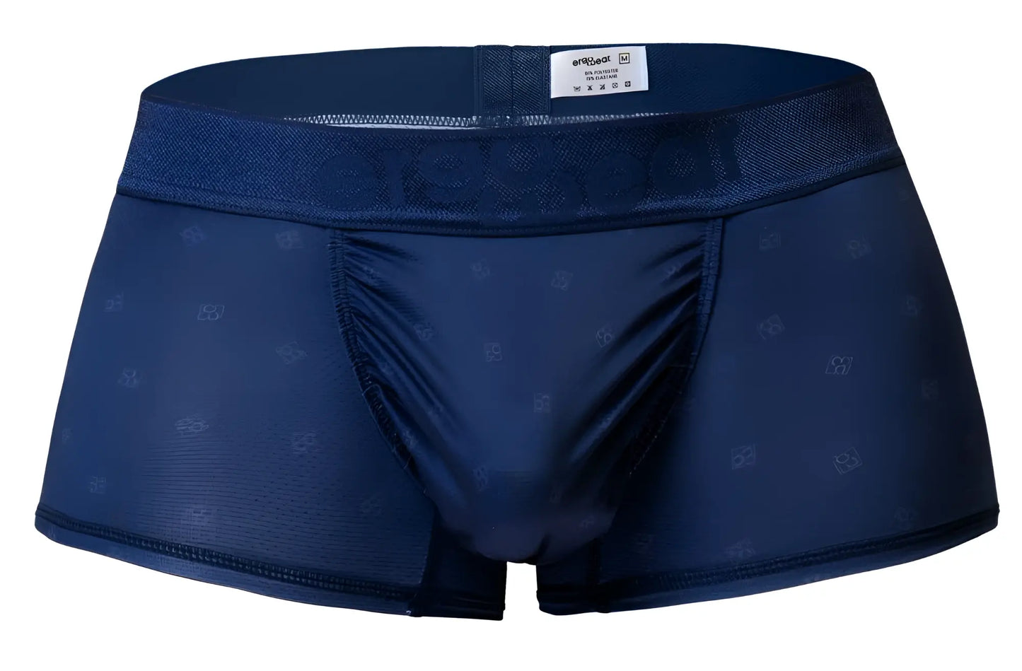 Dark blue ergo wear ew1752 feel se trunks with subtle repeating logo pattern for comfortable everyday wear