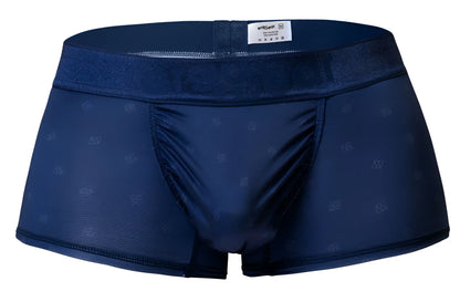 Dark blue ergo wear ew1752 feel se trunks with subtle repeating logo pattern for comfortable everyday wear