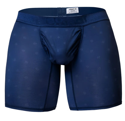 Navy blue ergewear ew1753 feel se men’s boxer briefs with subtle pattern and reinforced seams for comfortable wear