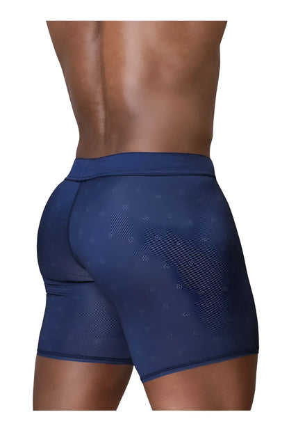 Navy blue ergotwear ew1753 feel se mesh boxer briefs with subtle pattern for comfortable everyday wear