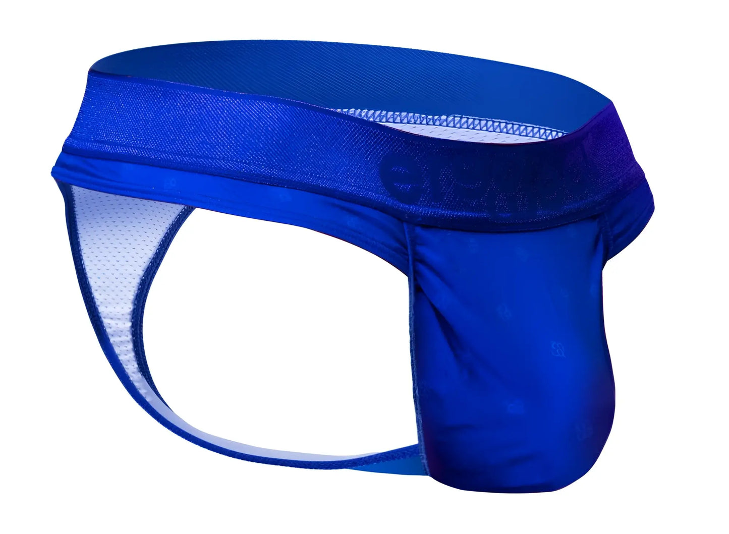 Royal blue ergowear ew1754 feel se thongs featuring mesh briefs with solid front panel and elastic waistband