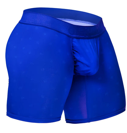 Royal blue ergoWear ew1757 feel se boxer briefs with subtle pattern and stretchy supportive waistband for comfort