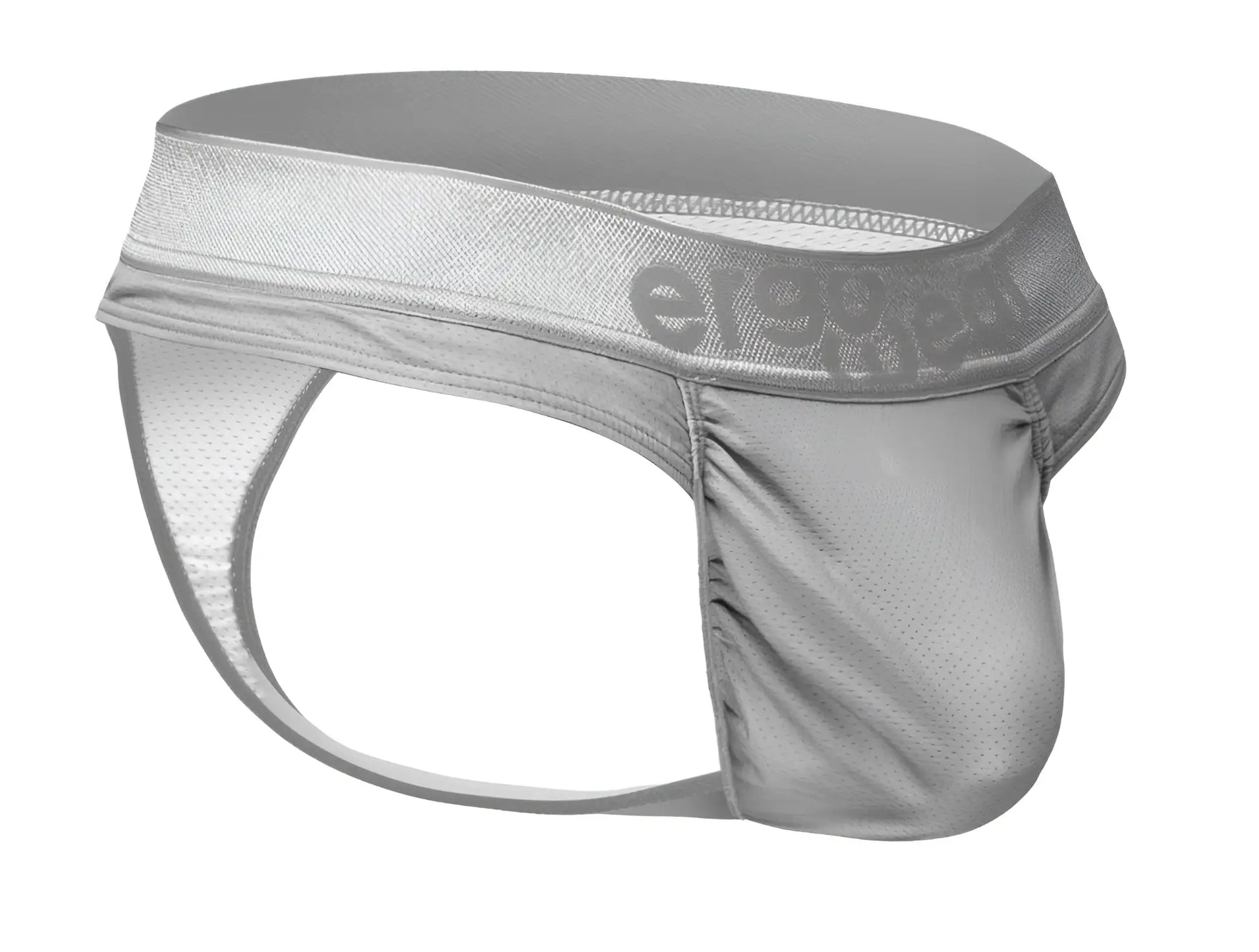 Silver mesh ErgoWear EW1758 FEEL SE thong with branded waistband designed for comfort and support