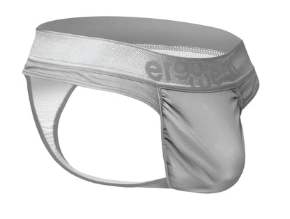 Silver mesh ErgoWear EW1758 FEEL SE thong with branded waistband designed for comfort and support
