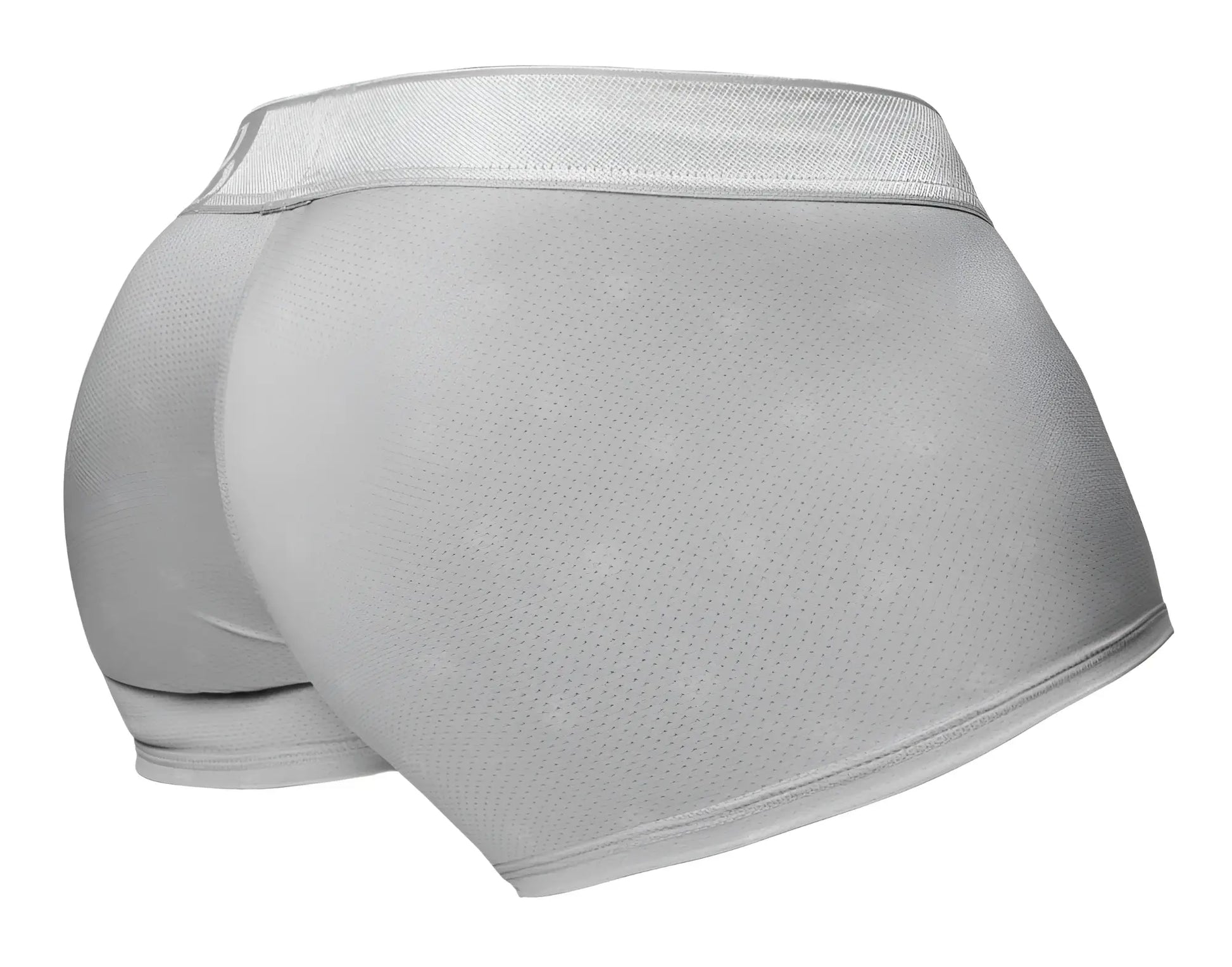 Light gray mesh briefs with smooth elastic waistband in ergo wear ew1760 feel se trunks color silver