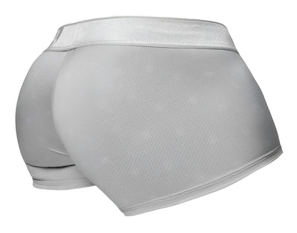 Light gray mesh briefs with smooth elastic waistband in ergo wear ew1760 feel se trunks color silver