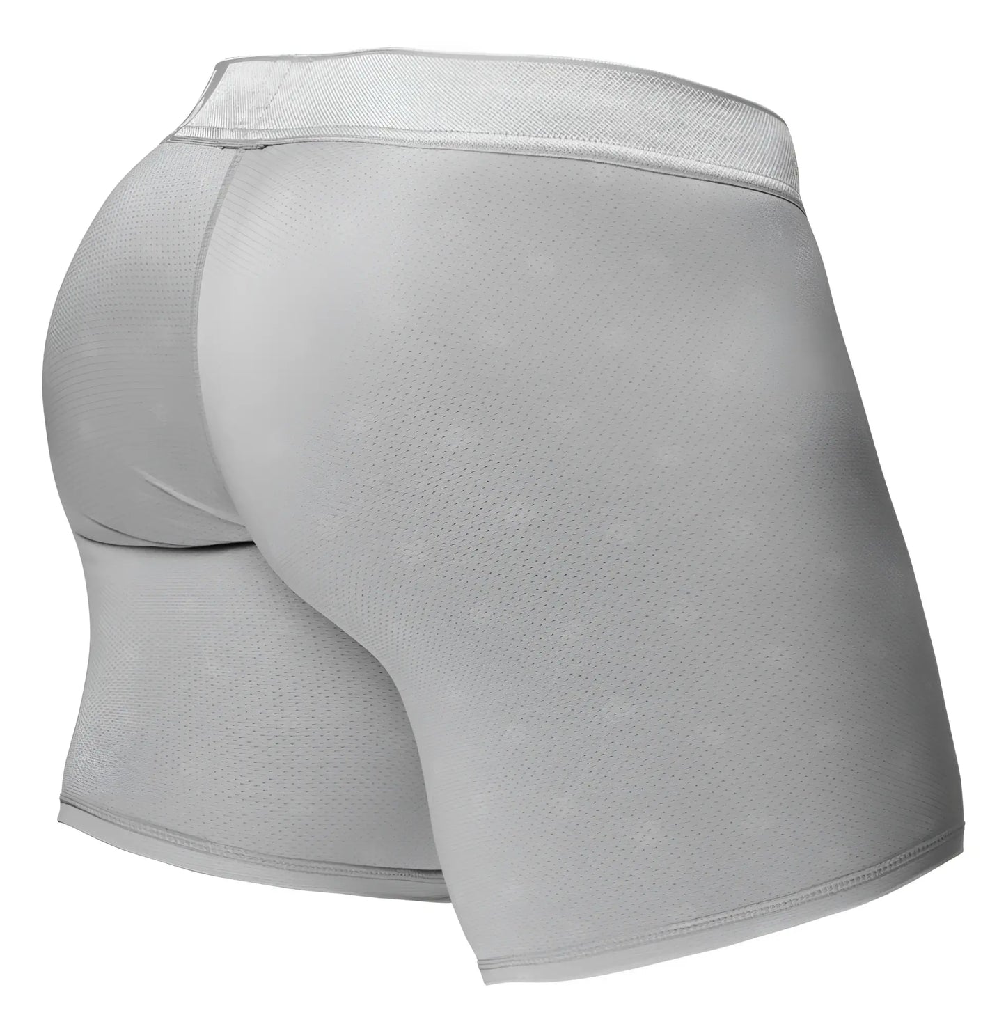 Ergowear ew1761 feel se light gray men’s boxer briefs with subtle textured pattern and elastic waistband