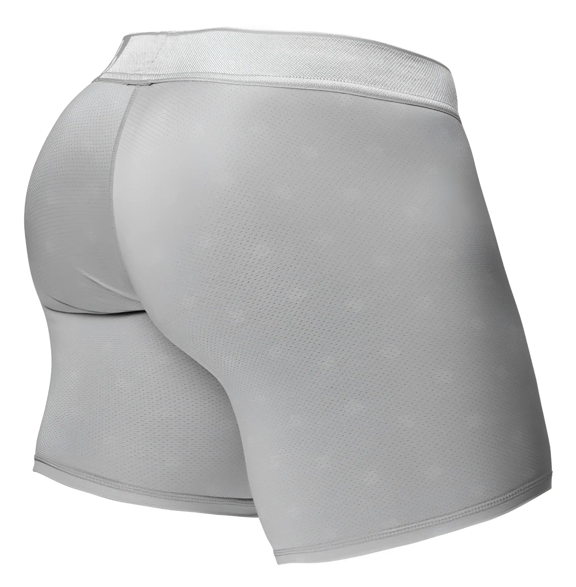 Ergowear ew1761 feel se light gray men’s boxer briefs with subtle textured pattern and elastic waistband