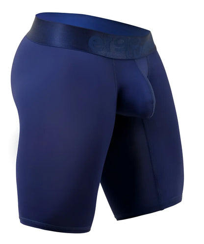 Navy blue ergoWear ew1781 max bold athletic boxer briefs with matching waistband featuring org logo