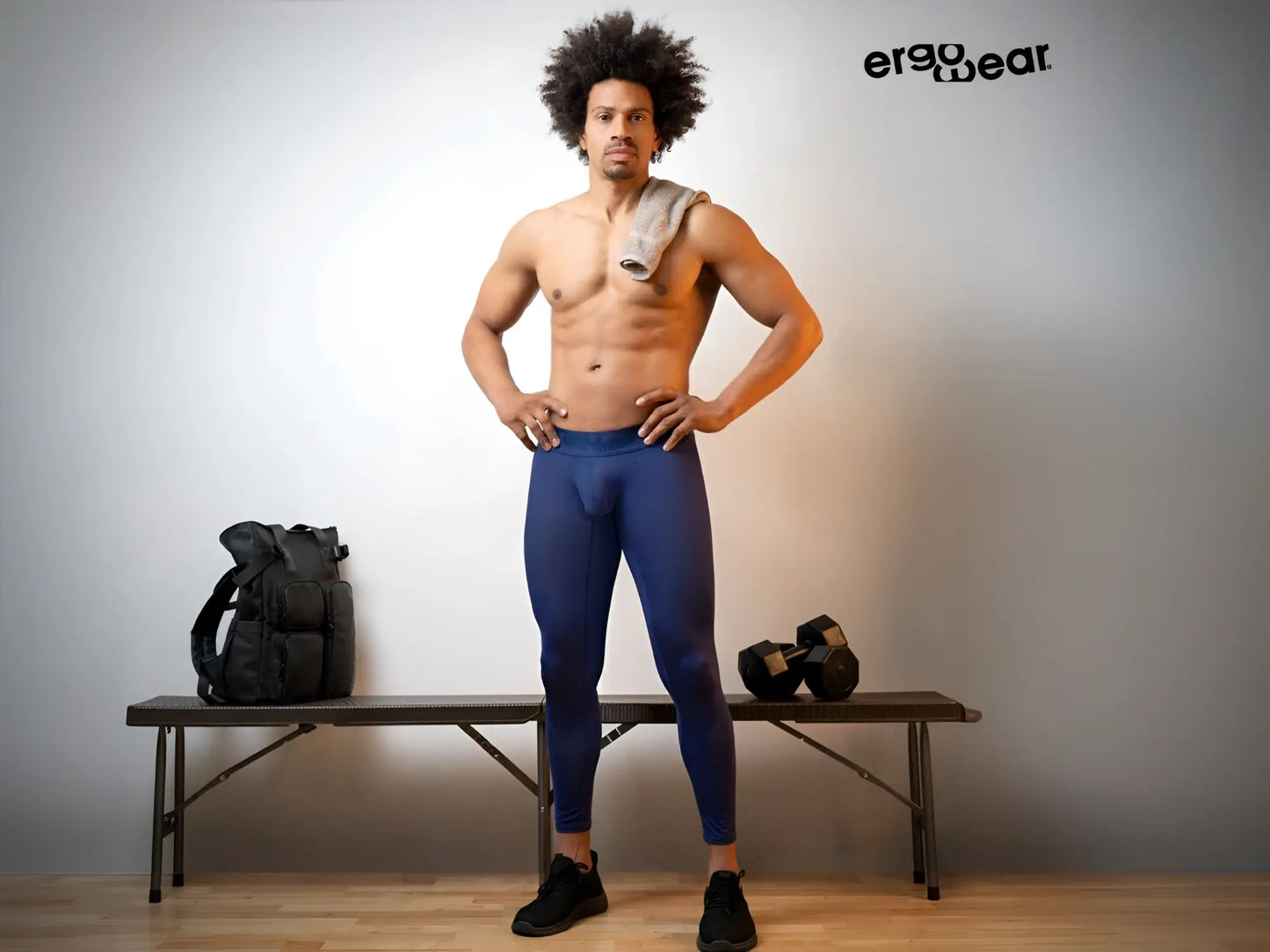 Blue ergo wear ew1782 max bold athletic leggings made from stretchy fabric for high performance workouts
