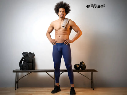 Blue ergo wear ew1782 max bold athletic leggings made from stretchy fabric for high performance workouts