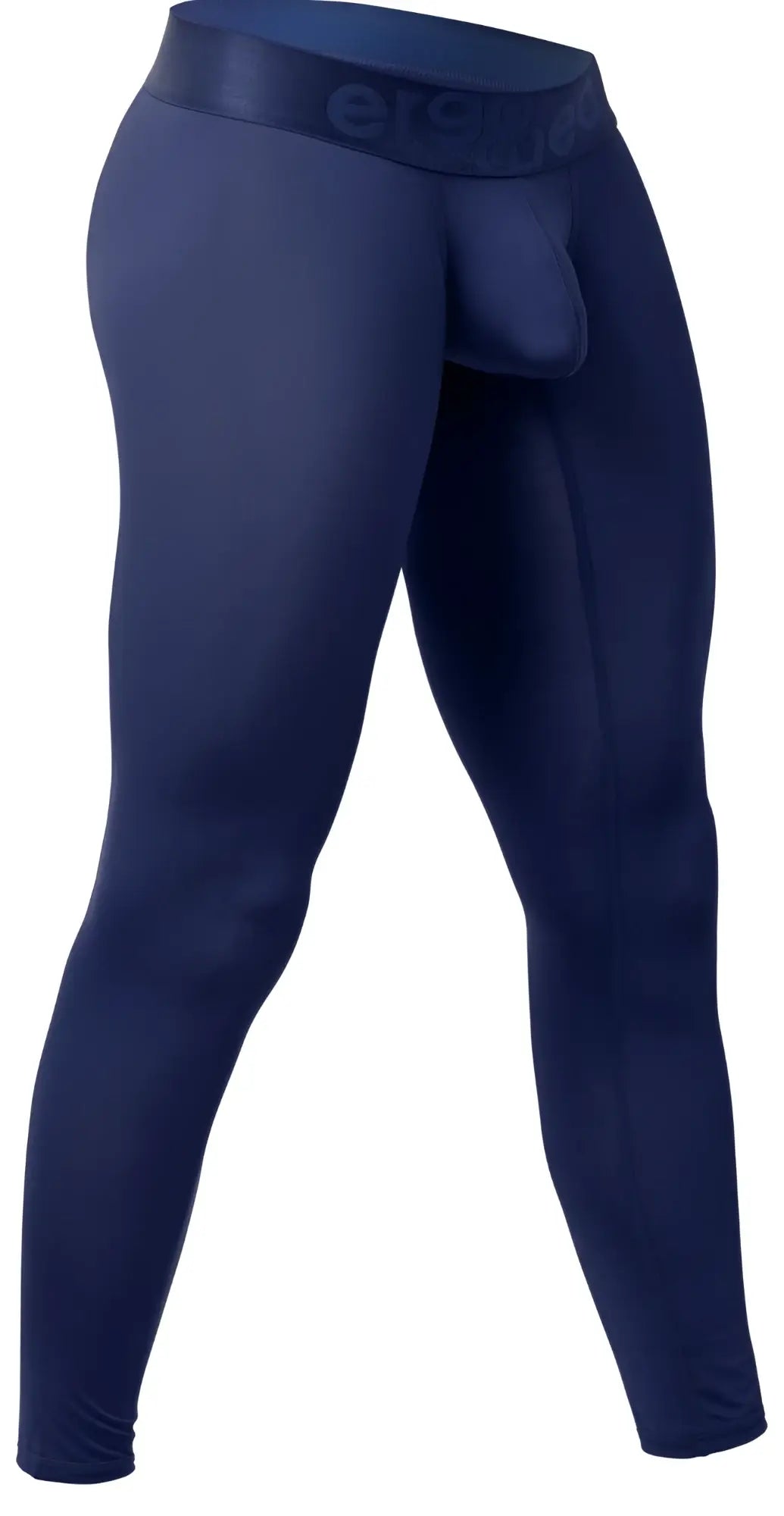 Dark navy blue ergo wear ew1782 max bold form-fitting compression tights with branded elastic waistband