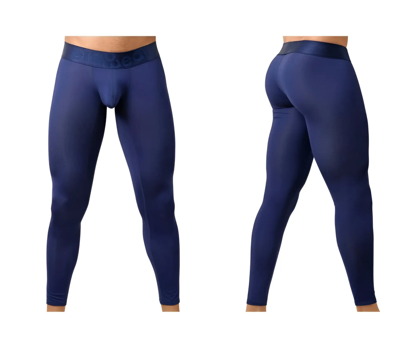 Navy blue ergoWear EW1782 MAX BOLD men’s compression tights with matching elastic waistband and subtle branding