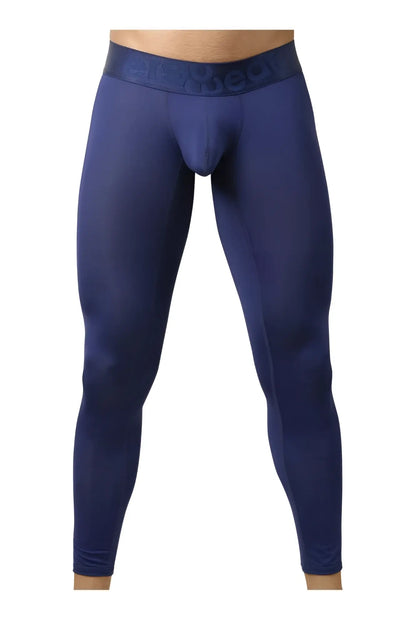 Navy blue men’s ergoWear ew1782 max bold compression tights with embossed waistband for athletic use