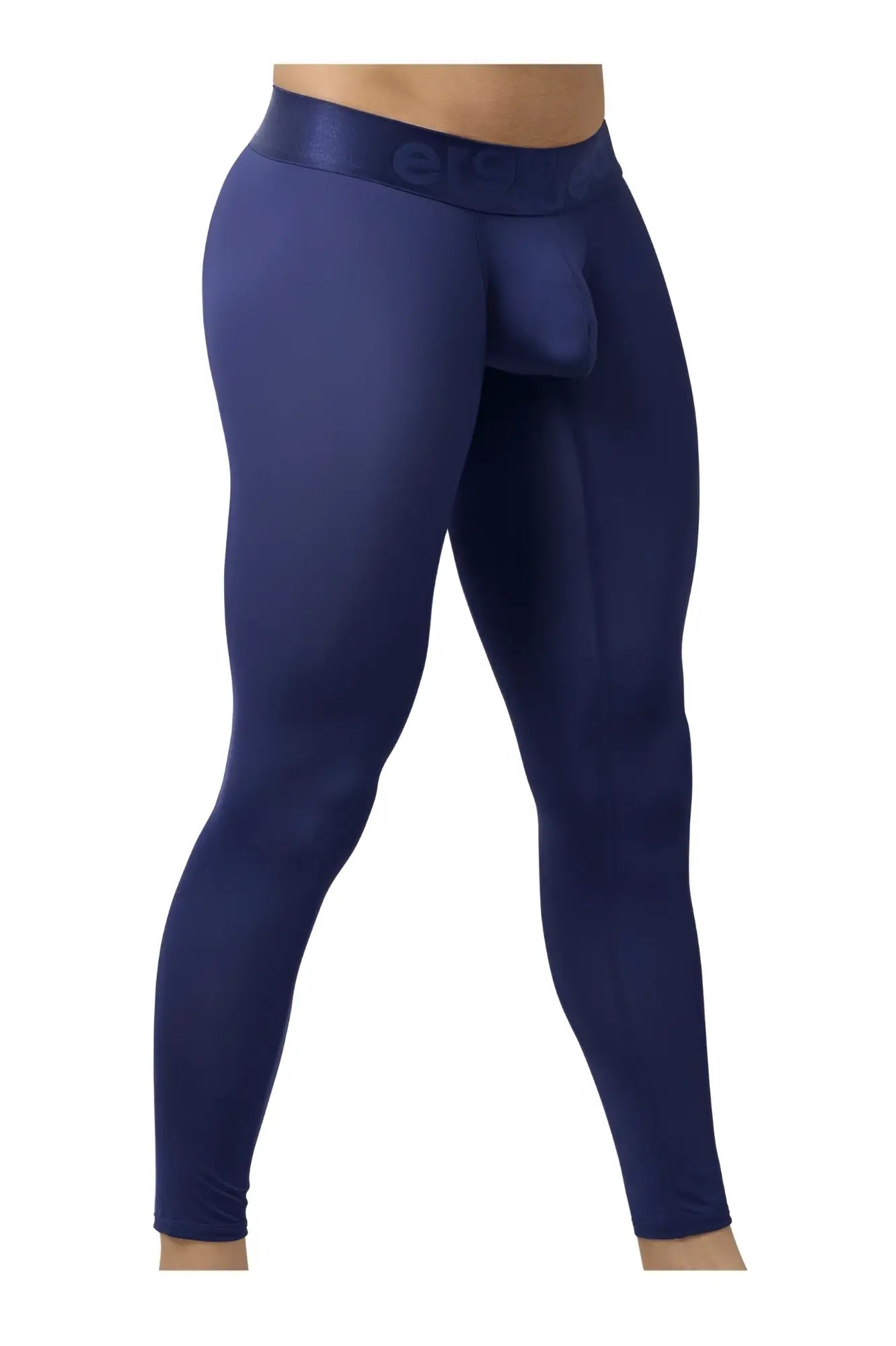 Navy blue ergoWear ew1782 max bold men’s compression tights with snug fit and elastic waistband for athletic use