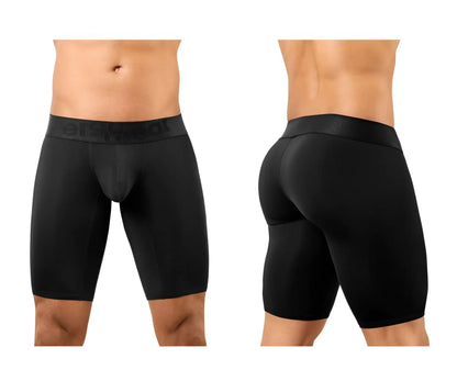 Black mens compression shorts ergoWear ew1783 max bold in black with snug fit and logo on waistband