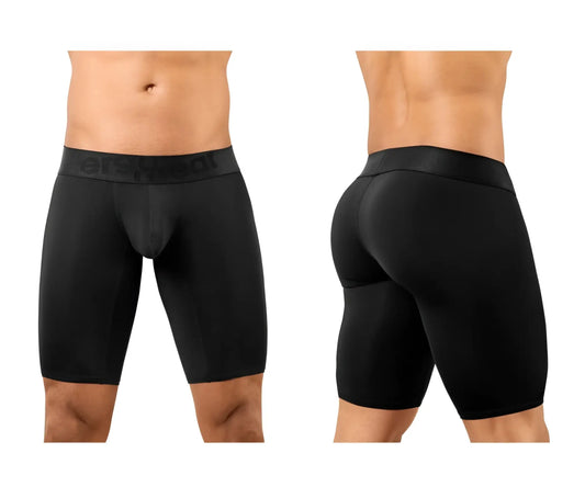 Black mens compression shorts ergoWear ew1783 max bold in black with snug fit and logo on waistband