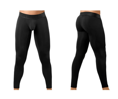 Ergowear ew1784 max bold black compression tights with smooth stretchy fabric and subtle logo on the waistband