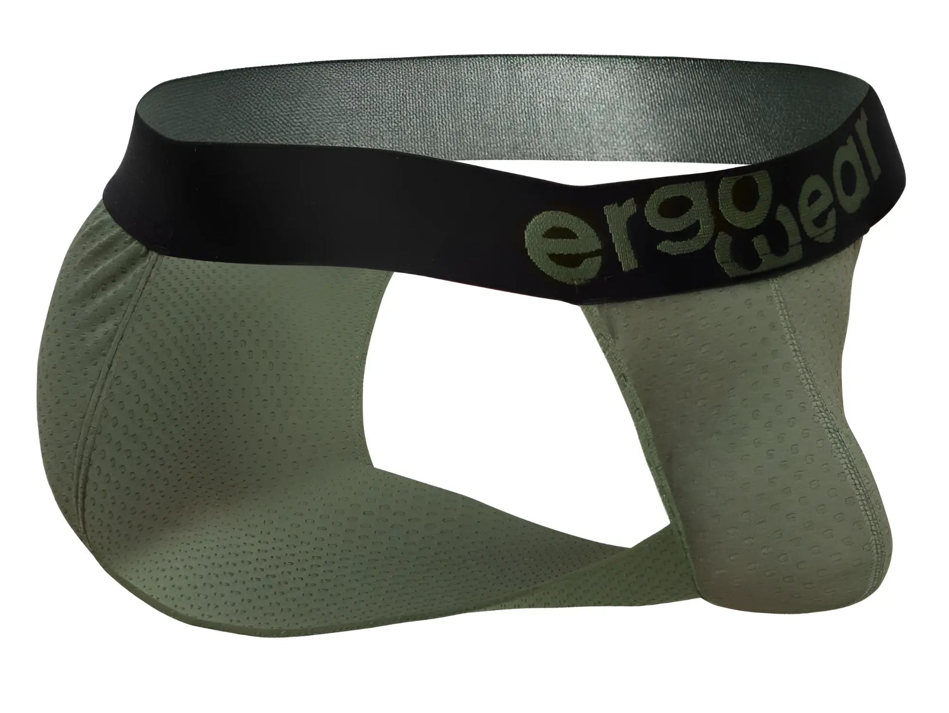 Olive green ergonomic briefs with black ergo wear waistband in max flow bikini style ew1786 for active comfort