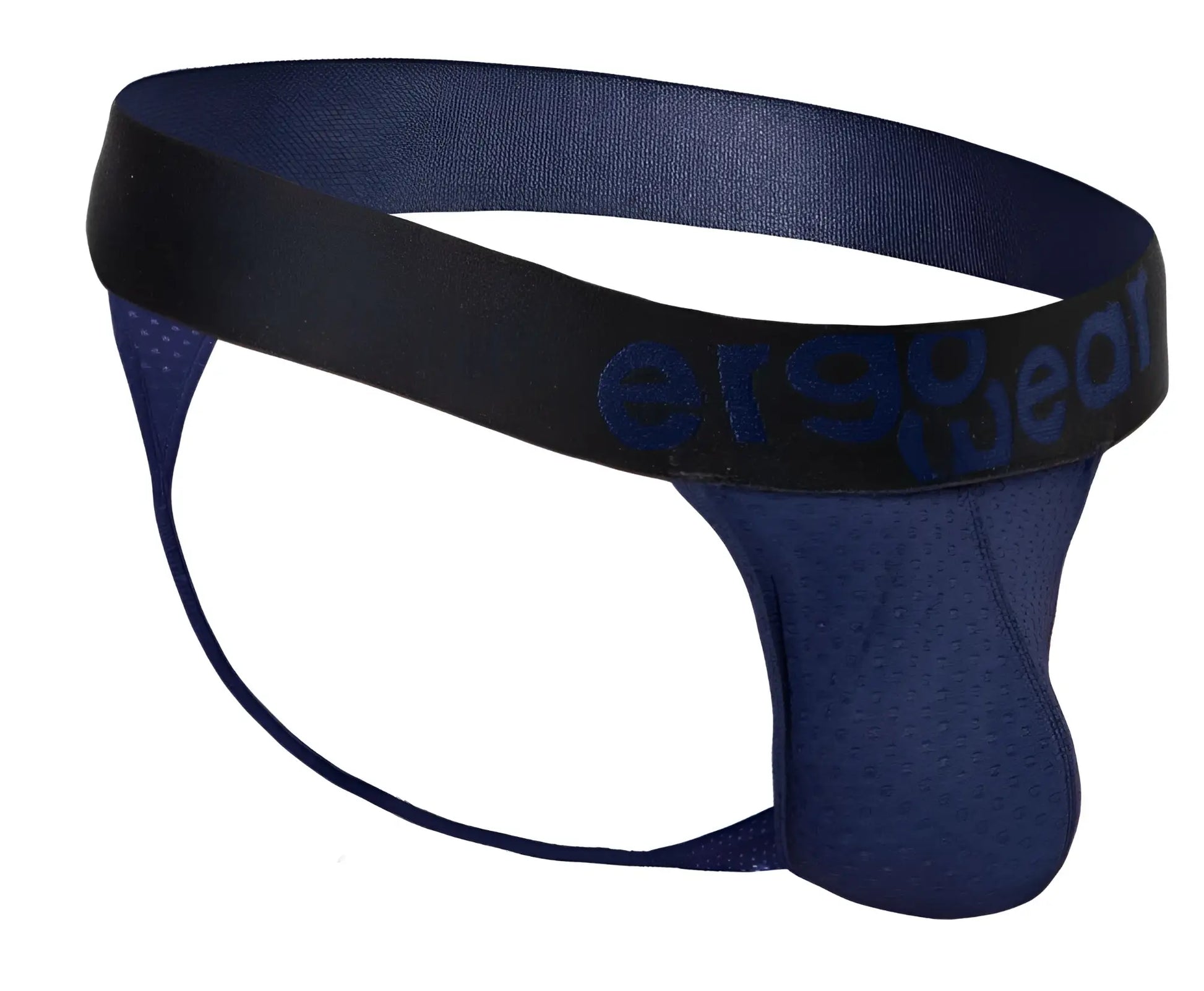 Ergowear ew1789 max flow g-string in dark blue navy ergonomic brief with black waistband and subtle perforated texture