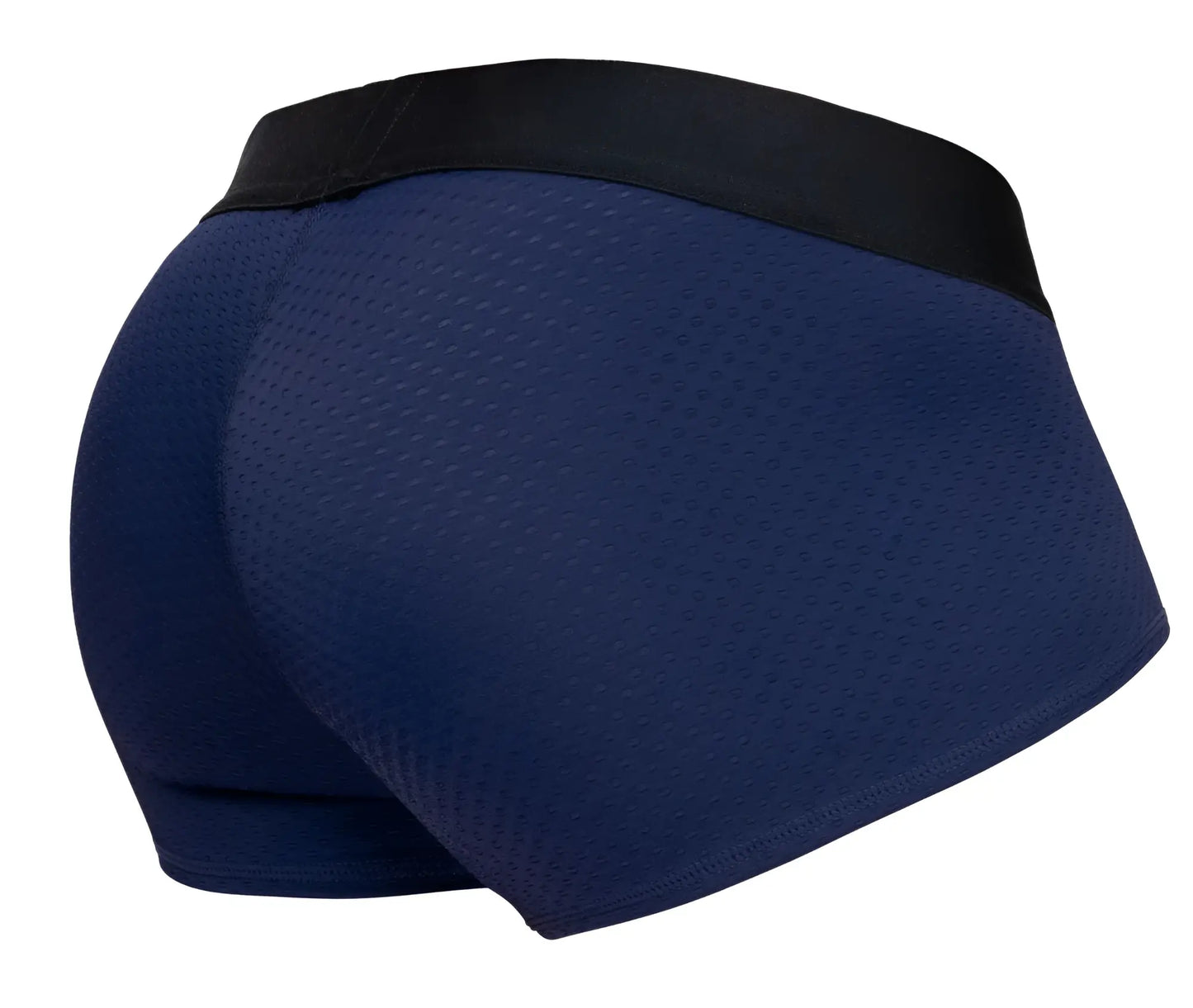 Navy blue mesh ergoWear ew1791 max flow trunks with black elastic waistband designed for breathability and comfort