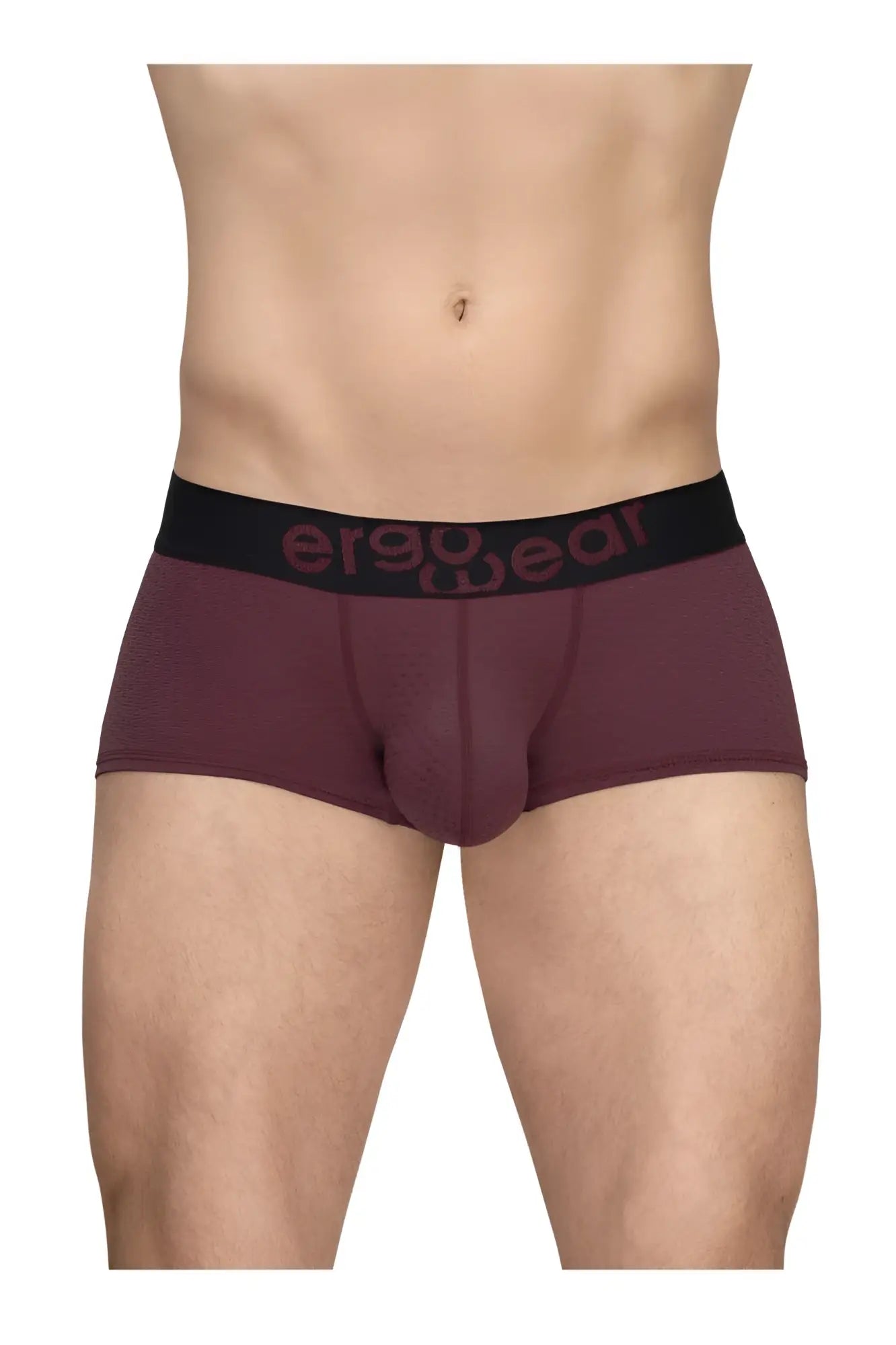 Maroon ergowear ew1795 max flow trunks with black waistband and dark red logo designed for ergonomic comfort