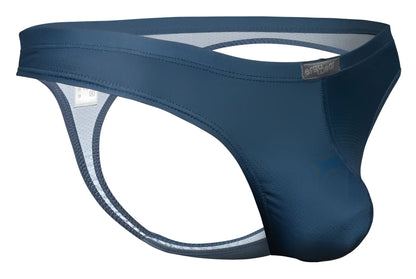 ErgoWear EW1797 X4D SE thongs in sea blue navy mesh with supportive contoured design and gray trim edges