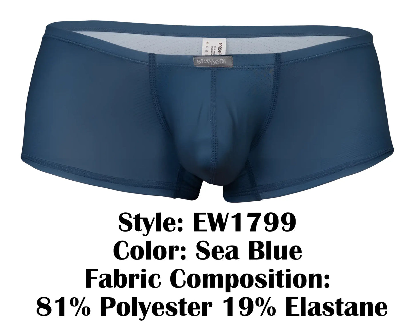 Sea blue ErgoWear EW1799 X4D SE men’s briefs made of 81% polyester 19% elastane with a sleek form-fitting design