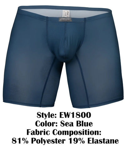 Sea blue ergo wear ew1800 x4d se men’s boxer briefs made of 81 polyester 19 elastane with reinforced seams