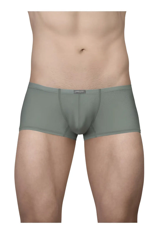 Mens olive green ergo wear ew1803 x4d se trunks with smooth form-fitting fabric and subtle waistband brand tag