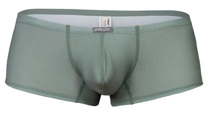 A pair of olive green ergo wear ew1803 x4d se breathable mesh boxer briefs with a contoured design and elastic waistband