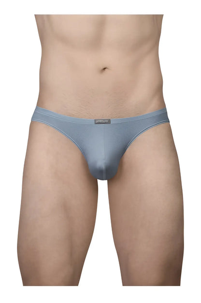 ErgoWear ew1806 x4d se stone blue men’s briefs with smooth stretchy fabric and subtle brand tag on the waistband
