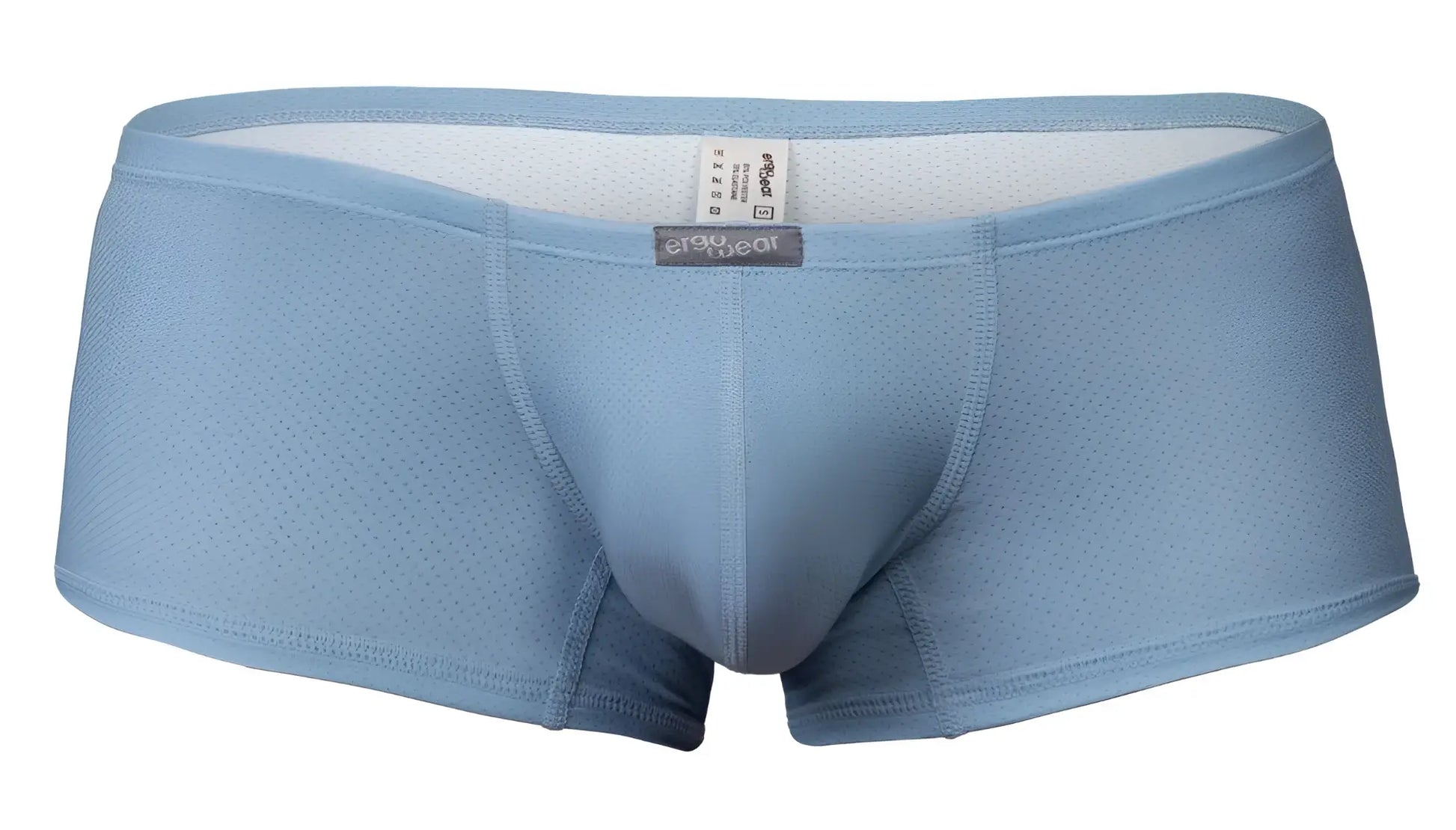 Light blue ergoWear ew1807 X4D SE trunks with breathable mesh texture and branded waistband tag