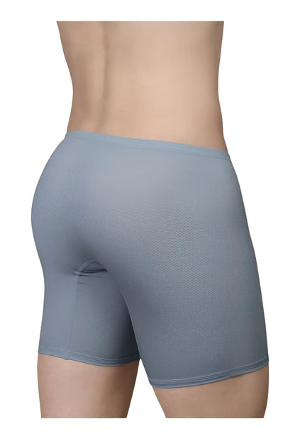 Ergo wear ew1808 x4d se men’s boxer briefs in stone blue with smooth gray textured form-fitting fabric