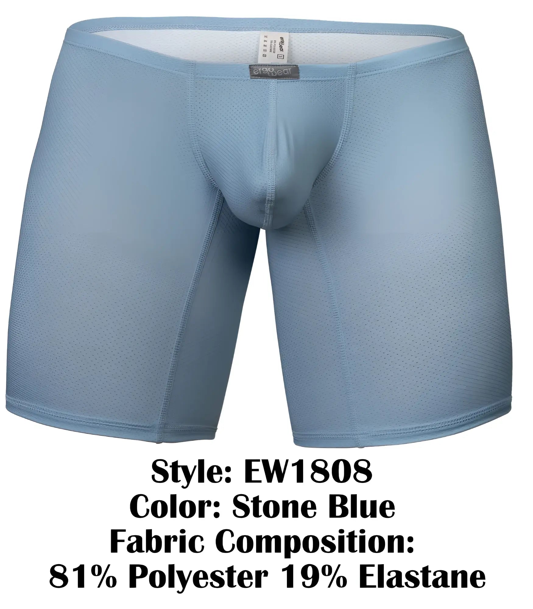 Stone blue ergo wear ew1808 x4d se men’s boxer briefs with breathable mesh made of 81 polyester 19 elastane