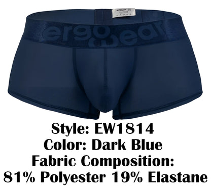 Dark blue ergo wear ew1814 max bold se ergonomic briefs with stretchy waistband and embossed logo