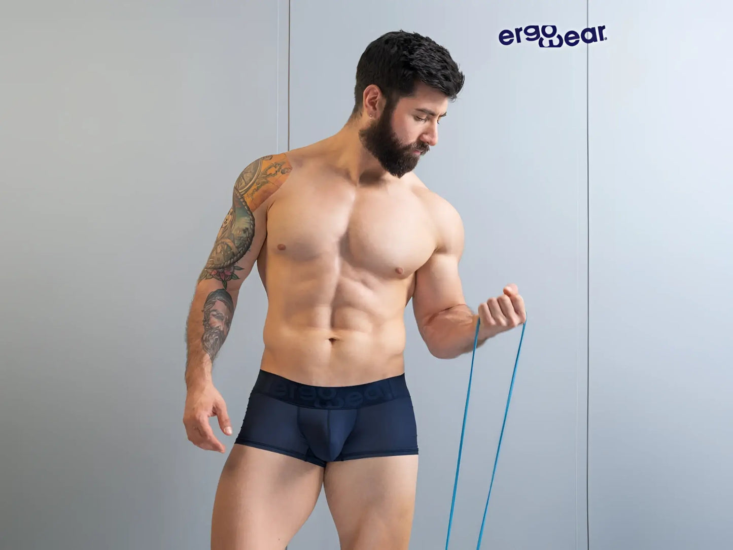 Navy blue ergonomic boxer briefs ergo wear ew1814 max bold se trunks designed for comfort and support